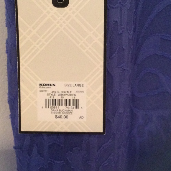 Dana Buchman, Women’s Large Royals Blue Tank NWT - Picture 3 of 5